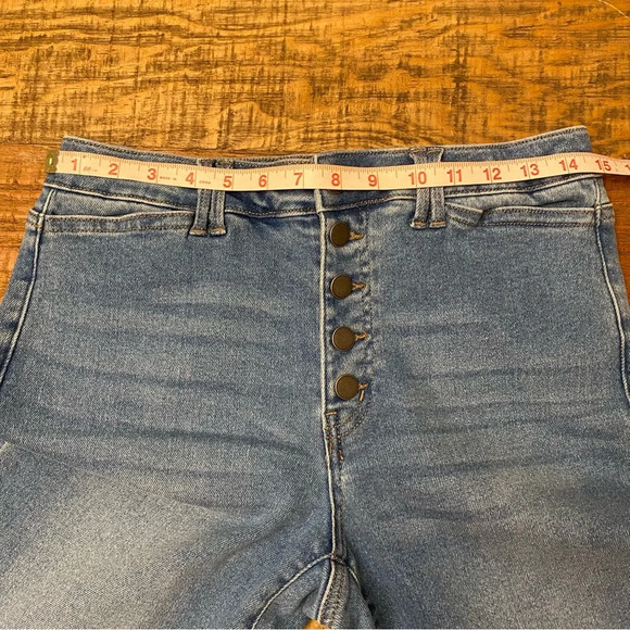 MASON & BELLE flare jeans size 6 exposed buttons denim - Picture 4 of 10